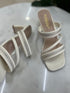 Vintage Double Strap Slid on Heels